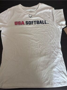 USA Evoshield Women’s USA White Softball T-Shirt Top Large